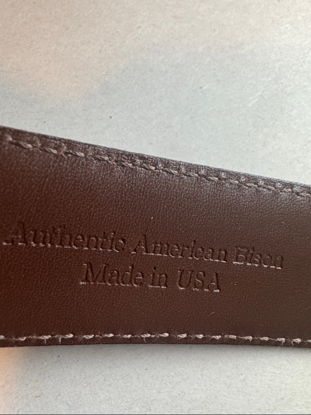 Trask Brown Leather Belt Mens 42 hidden money zipper silver tone buckle Western - Picture 8 of 12